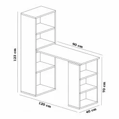 Loftscape Schreibtisch-Kombination Kamelia - Weiß 11 Loftscape Schreibtisch-Kombination Kamelia - Weiß -Büromöbel Verkäufe 1000306566 211115 134946000522 SKETCH DETAILS P000000001000306566 sketch