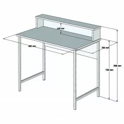 Red Living Schreibtisch Lameras - Weiß 9 Red Living Schreibtisch Lameras - Weiß -Büromöbel Verkäufe 1000306570 211115 134942000517 SKETCH DETAILS P000000001000306570 sketch