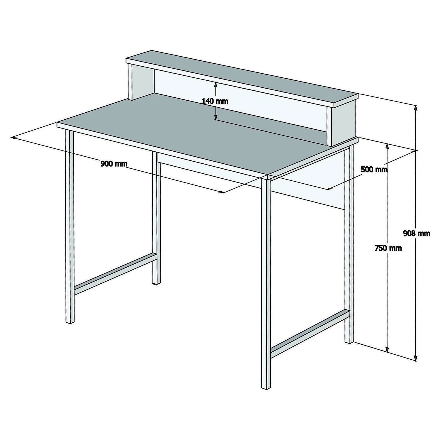 Red Living Schreibtisch Lameras - Weiß 6 Red Living Schreibtisch Lameras - Weiß – Bild 4