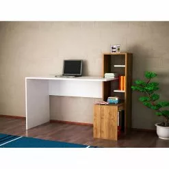 Loftscape Schreibtisch-Kombination Jurien - Weiß / Walnuss Dekor -Büromöbel Verkäufe 1000306573 211115 13500100065 MOOD DETAILS P000000001000306573 mood