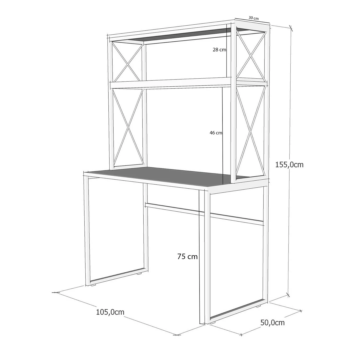Red Living Schreibtisch-Kombination Lavik - Pinie Braun / Schwarz 5 Red Living Schreibtisch-Kombination Lavik - Pinie Braun / Schwarz – Bild 3