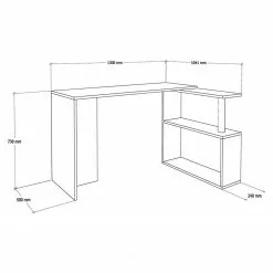 Loftscape Schreibtisch Lasse - Asteiche Dekor -Büromöbel Verkäufe 1000306622 211115 13524600793 SKETCH DETAILS P000000001000306622 sketch