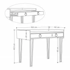 Red Living Schreibtisch Leona - Vintage Sand -Büromöbel Verkäufe 1000306646 211115 13542400927 SKETCH DETAILS P000000001000306646 sketch
