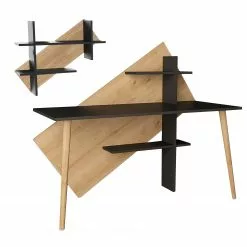 Norrwood Schreibtisch-Set Deering (2-teilig) - Anthrazit / Eiche