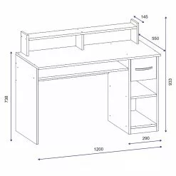 Loftscape Schreibtisch Jens - Schwarz / Silber 9 Loftscape Schreibtisch Jens - Schwarz / Silber -Büromöbel Verkäufe 1000306666 211115 13551000991 SKETCH DETAILS P000000001000306666 sketch