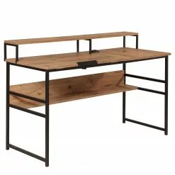 Red Living Schreibtisch Liroi - Kiefer Dekor / Schwarz