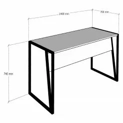 Red Living Schreibtisch Laurel - Weiß -Büromöbel Verkäufe 1000306673 211115 135608001071 SKETCH DETAILS P000000001000306673 sketch