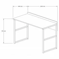 Red Living Schreibtisch Lasy - Weiß -Büromöbel Verkäufe 1000306677 211115 13550200980 SKETCH DETAILS P000000001000306677 sketch
