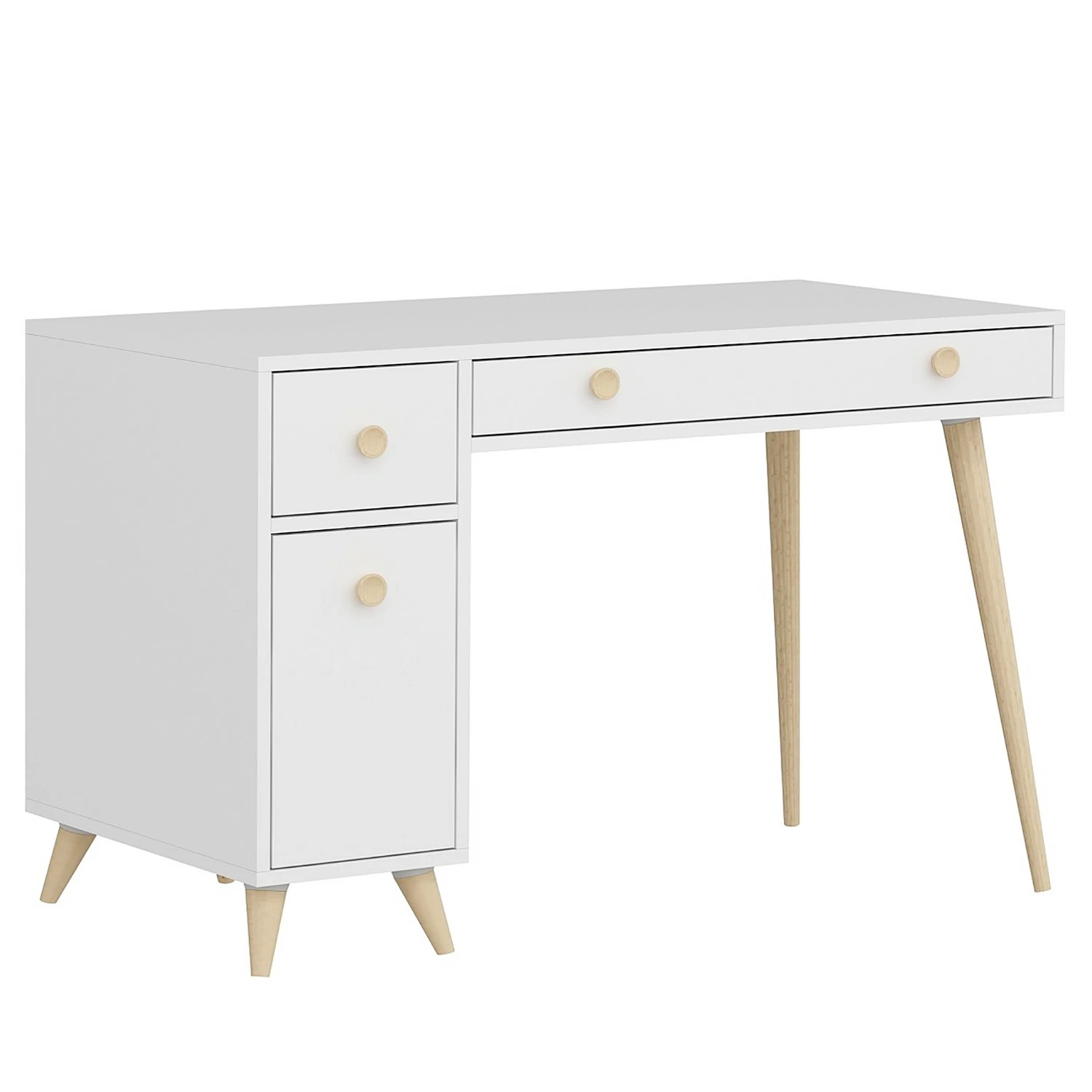 Norrwood Schreibtisch Cusse - Weiß / Eiche Dekor 3 Norrwood Schreibtisch Cusse - Weiß / Eiche Dekor