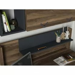 Red Living Schreibtisch-Set Kesia (2-teilig) - Walnuss Dekor / Anthrazit -Büromöbel Verkäufe 1000306700 211115 13562100624 DETAILS P000000001000306700