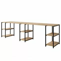 Red Living Doppelschreibtisch Collinee II - Eiche Dekor / Schwarz