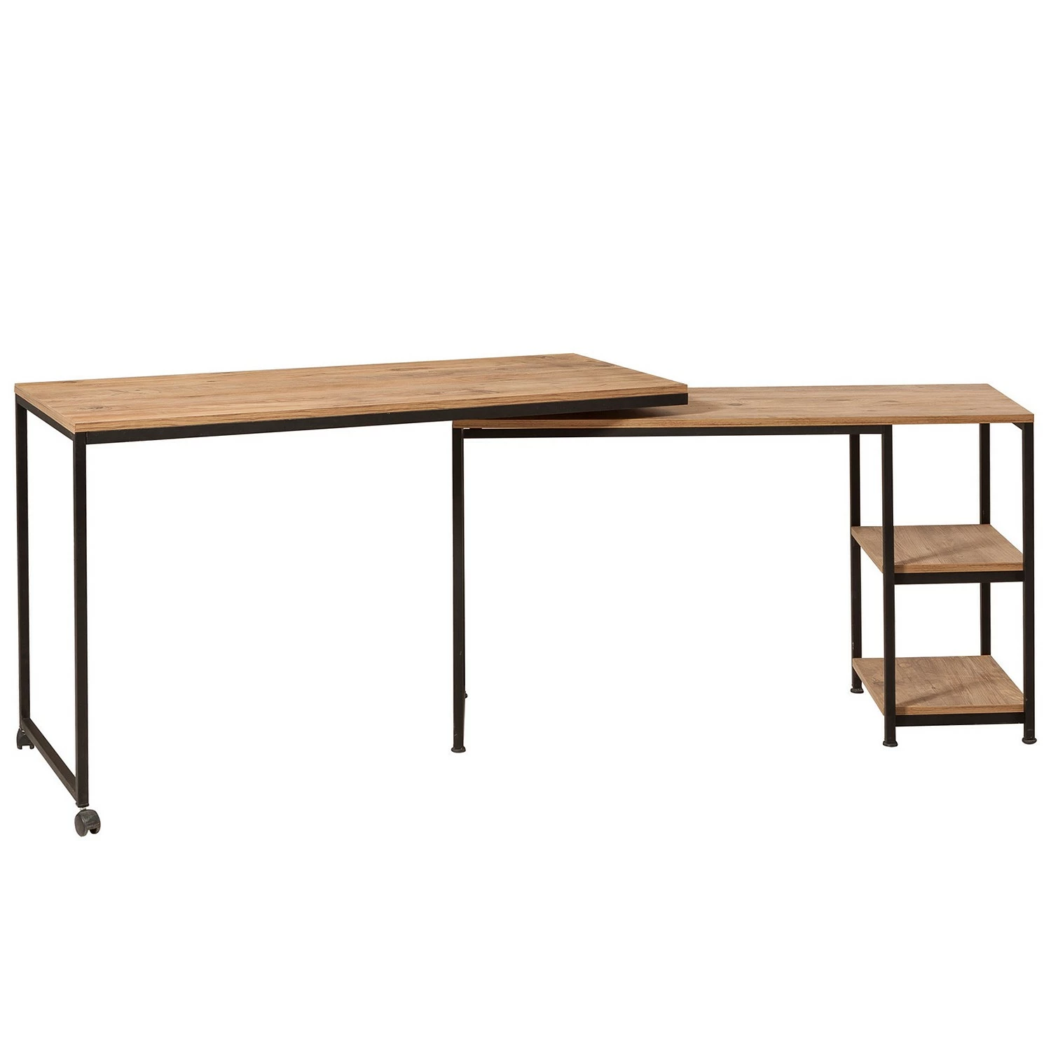 Red Living Schreibtisch Lissie - (schwenkbar) Kiefer Dekor / Schwarz 8 Red Living Schreibtisch Lissie - (schwenkbar) Kiefer Dekor / Schwarz – Bild 6