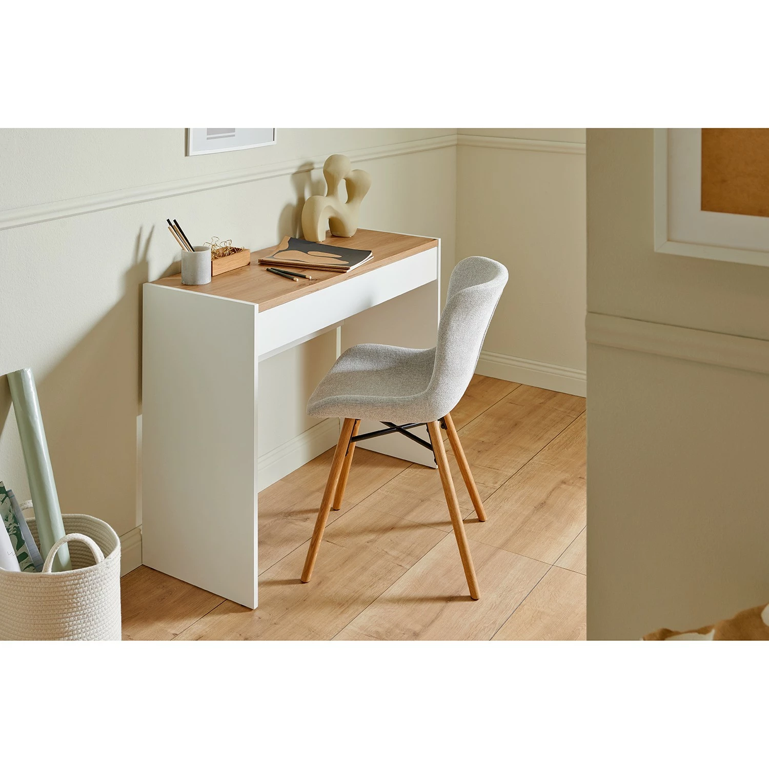 Jahnke Schreibtisch ML C 100 - Wildeiche Dekor / Weiß 5 Jahnke Schreibtisch ML C 100 - Wildeiche Dekor / Weiß – Bild 3