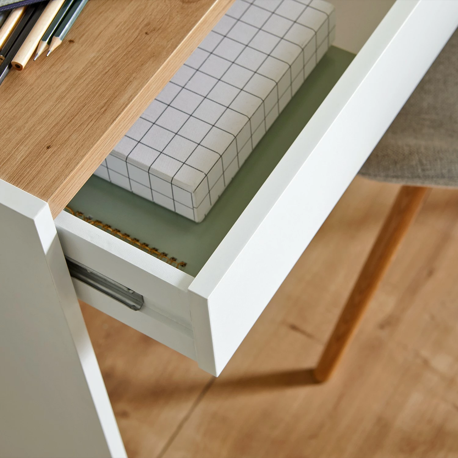 Jahnke Schreibtisch ML C 100 - Wildeiche Dekor / Weiß 12 Jahnke Schreibtisch ML C 100 - Wildeiche Dekor / Weiß – Bild 10