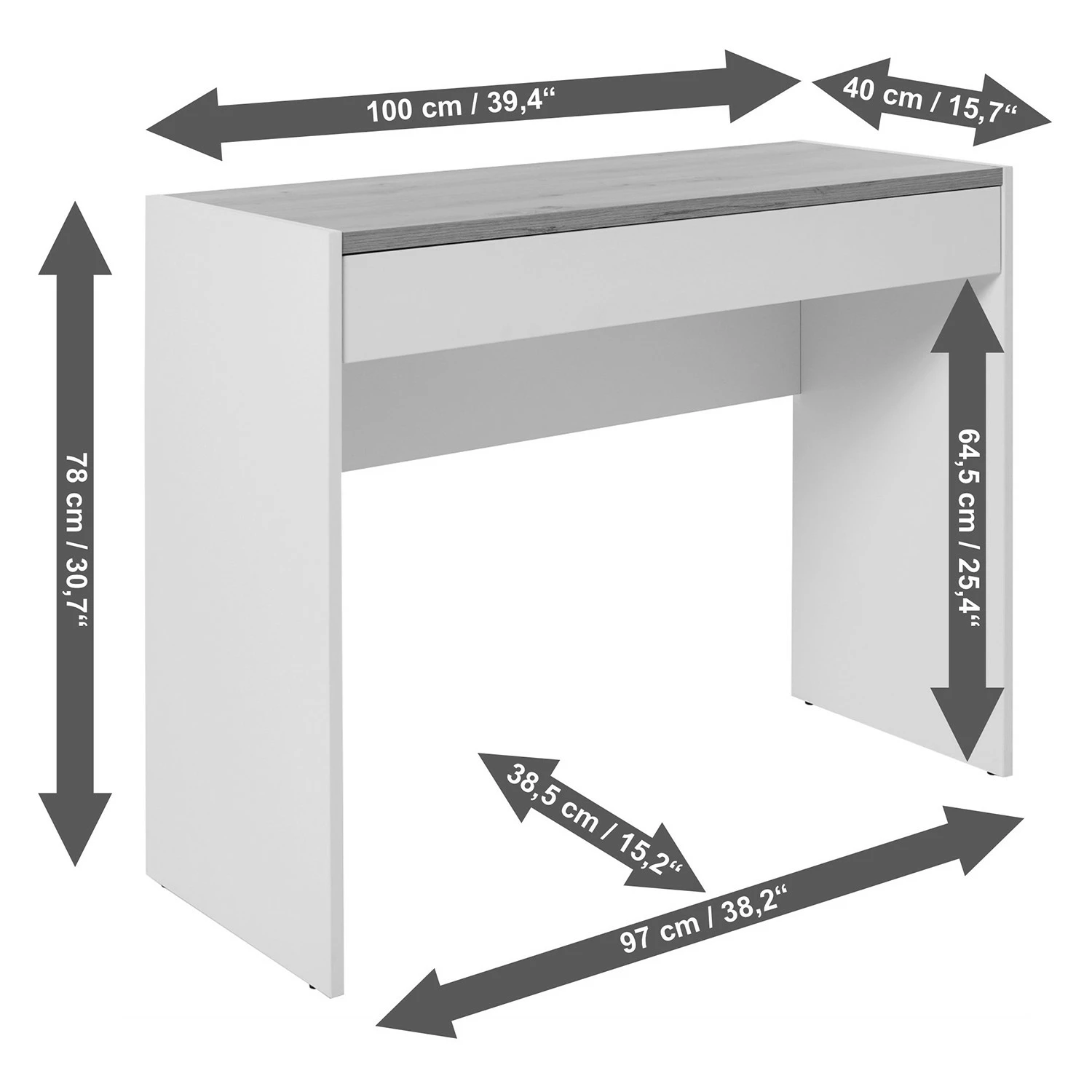 Jahnke Schreibtisch ML C 100 - Wildeiche Dekor / Weiß 13 Jahnke Schreibtisch ML C 100 - Wildeiche Dekor / Weiß – Bild 11