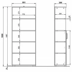 Germania Aktenschrank GW-Profi 2.0 II - Lichtgrau -Büromöbel Verkäufe 1000307857 211109 1616360000507 SKETCH DETAILS P000000001000307857 sketch