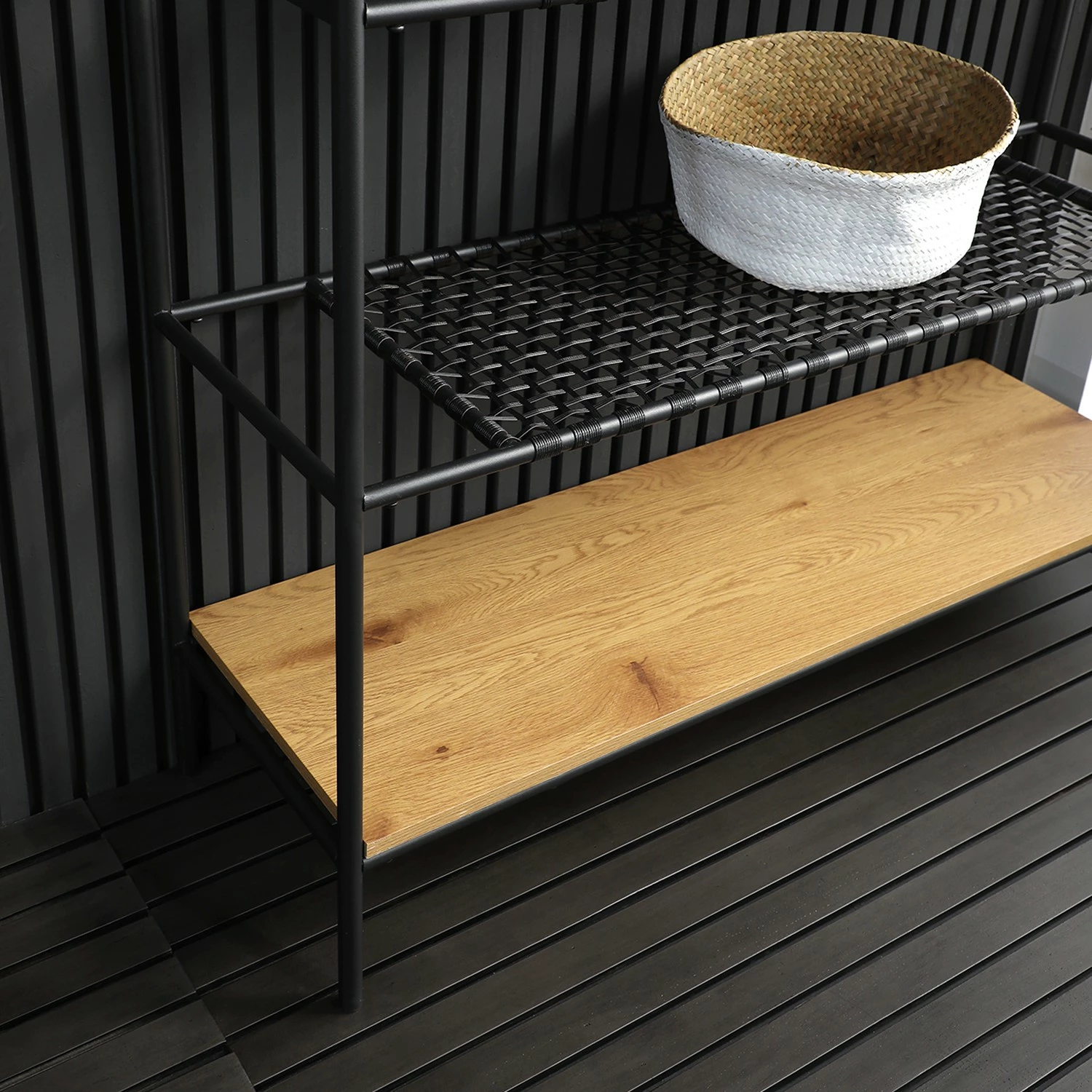 Red Living Regal Padbury - Schwarz / Eiche Dekor 7 Red Living Regal Padbury - Schwarz / Eiche Dekor – Bild 5