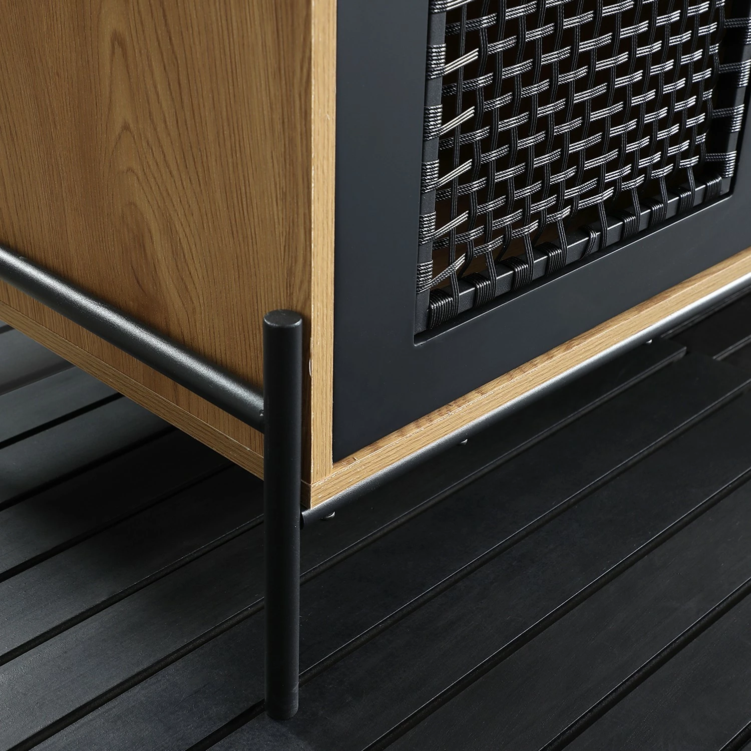 Red Living Sideboard Padbury - Schwarz / Eiche Dekor 5 Red Living Sideboard Padbury - Schwarz / Eiche Dekor – Bild 3