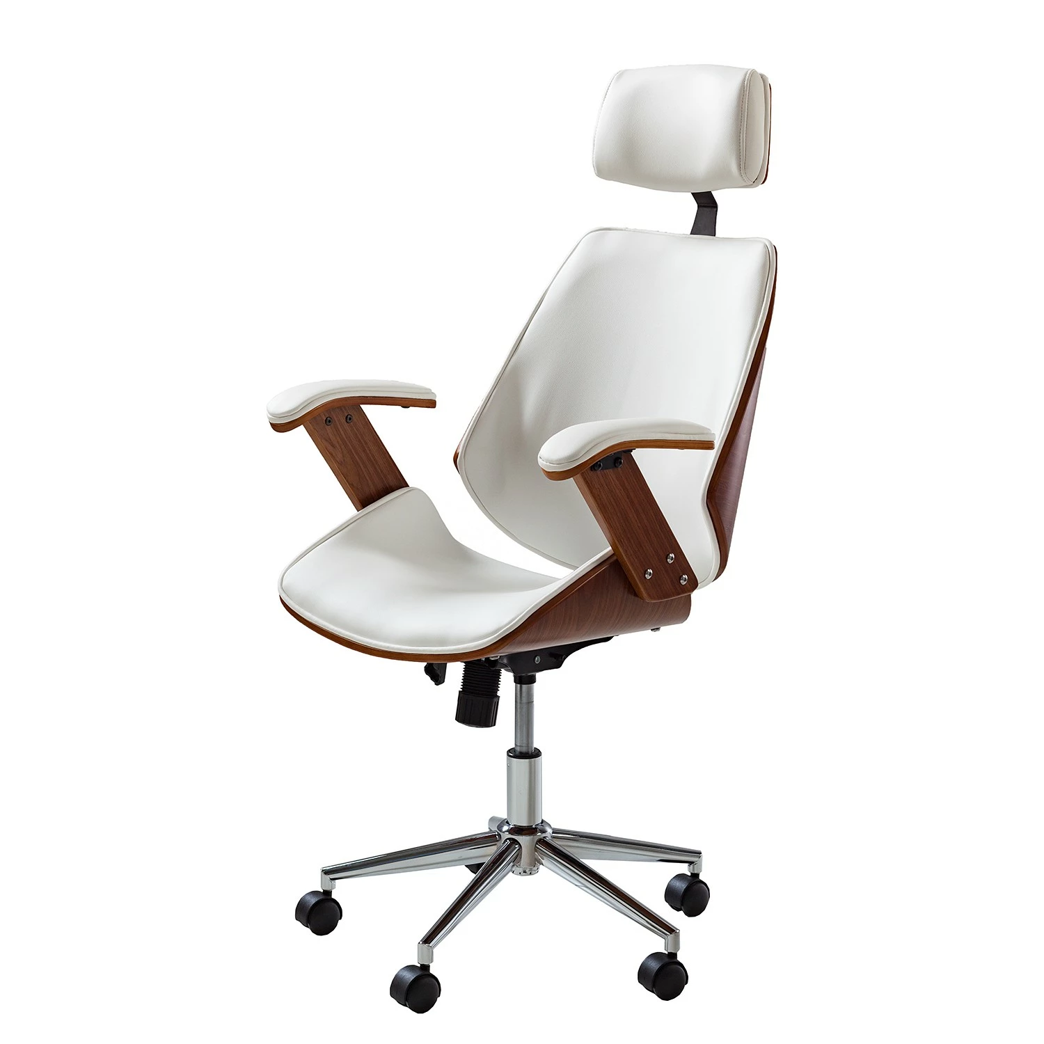 Fredriks Büroset Viiki II (2-teilig) - Weiß / Walnuss 4 Fredriks Büroset Viiki II (2-teilig) - Weiß / Walnuss – Bild 2