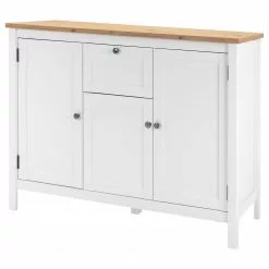 Ridgevalley Sideboard Bombita III - Weiß / Eiche Artisan Dekor