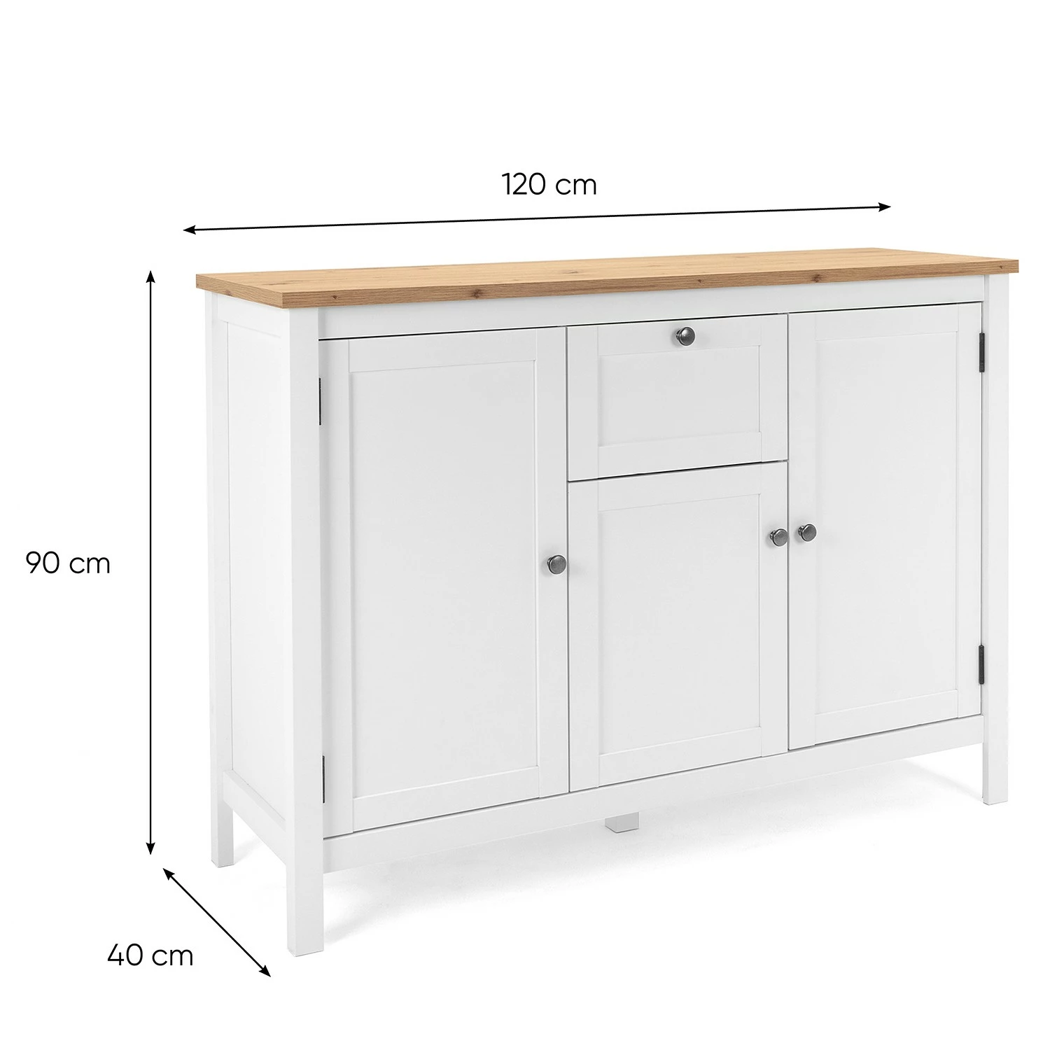 Ridgevalley Sideboard Bombita III - Weiß / Eiche Artisan Dekor 9 Ridgevalley Sideboard Bombita III - Weiß / Eiche Artisan Dekor – Bild 7