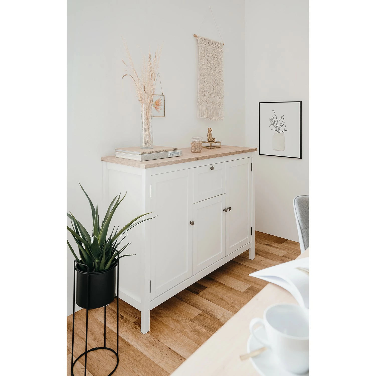 Ridgevalley Sideboard Bombita III - Weiß / Eiche Artisan Dekor 5 Ridgevalley Sideboard Bombita III - Weiß / Eiche Artisan Dekor – Bild 3