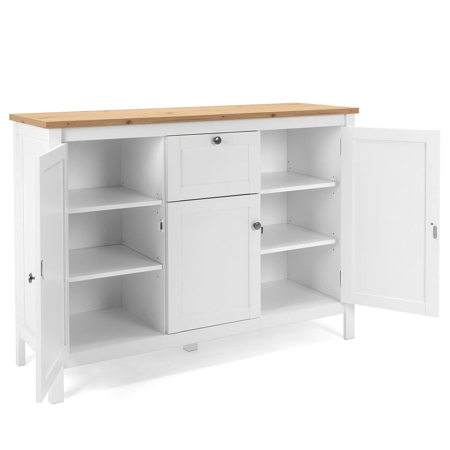 Ridgevalley Sideboard Bombita III - Weiß / Eiche Artisan Dekor 11 Ridgevalley Sideboard Bombita III - Weiß / Eiche Artisan Dekor – Bild 9