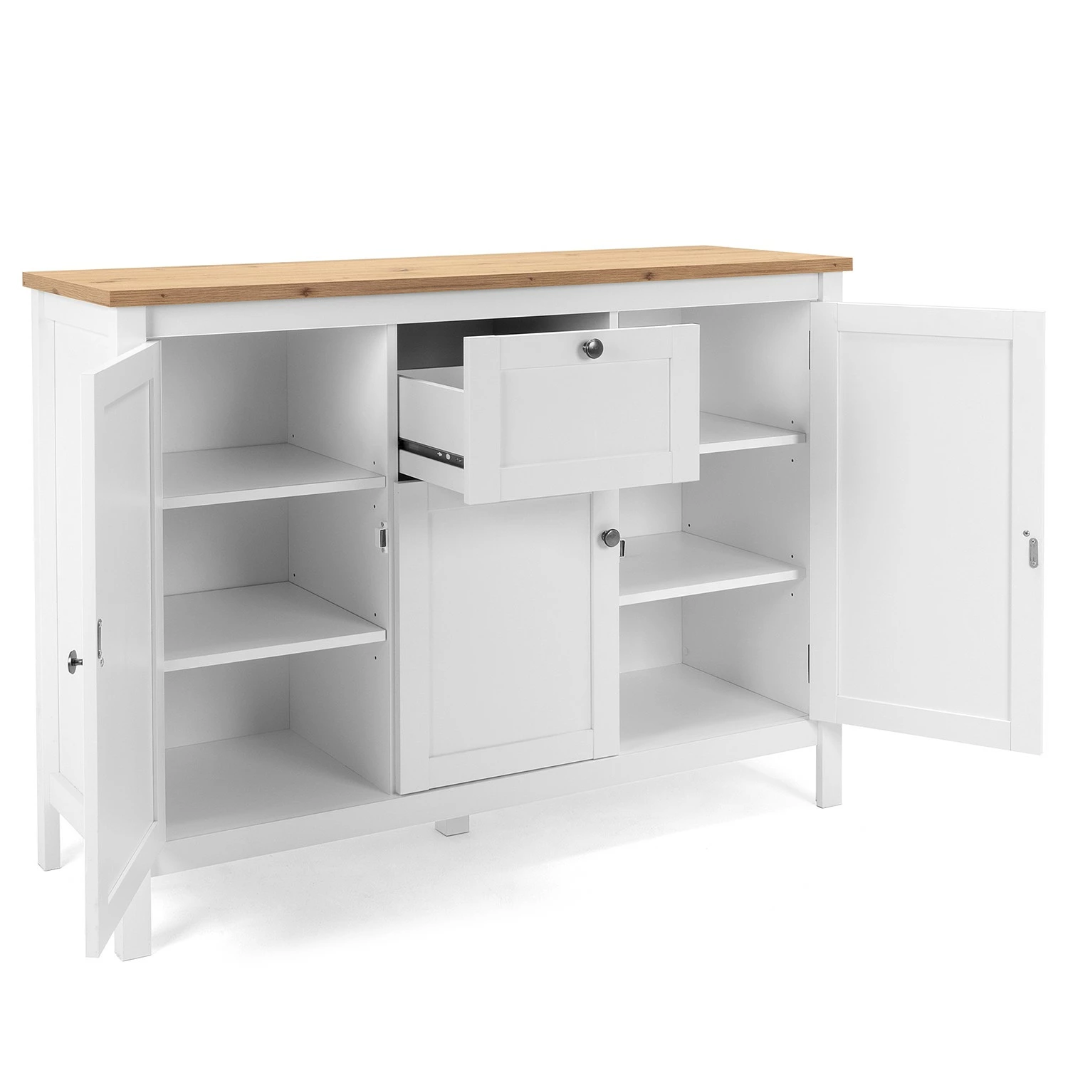 Ridgevalley Sideboard Bombita III - Weiß / Eiche Artisan Dekor 12 Ridgevalley Sideboard Bombita III - Weiß / Eiche Artisan Dekor – Bild 10