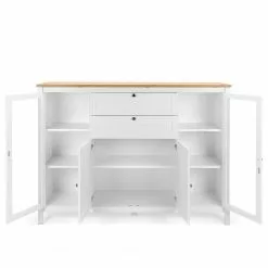 Ridgevalley Sideboard Bombita II - Weiß / Eiche Artisan Dekor -Büromöbel Verkäufe 1000310614 211118 060556000110 DETAILS P000000001000310614