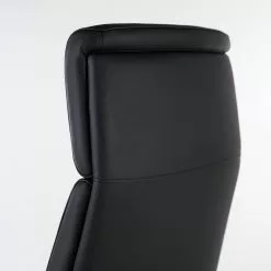 Fredriks Bürostuhl Weld - Echtleder / Walnuss Furnier / Metall - Schwarz / Walnuss / Aluminium -Büromöbel Verkäufe 1000310647 220826 035 DETAILS P000000001000310647