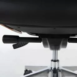 Fredriks Bürostuhl Weld - Echtleder / Walnuss Furnier / Metall - Schwarz / Walnuss / Aluminium -Büromöbel Verkäufe 1000310647 220826 040 DETAILS P000000001000310647