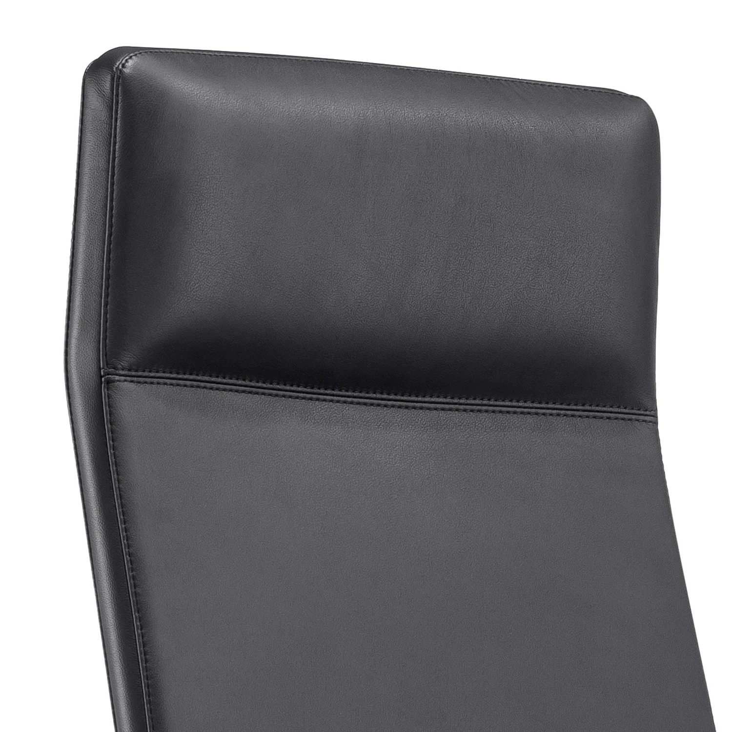 Fredriks Bürostuhl Mecco - Echtleder / Aluminium - Schwarz / Silber 7 Fredriks Bürostuhl Mecco - Echtleder / Aluminium - Schwarz / Silber – Bild 5