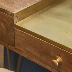 Schreibtisch Lennard I - Mango massiv / Eisen - Mango / Messing -Büromöbel Verkäufe 1000315298 211214 16251100155 DETAILS P000000001000315298