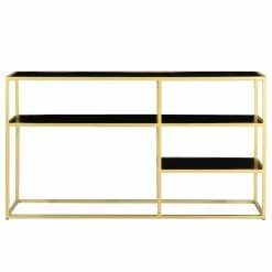 Jack & Alice Regal Nooble II - Mango massiv / Metall - Mango Schwarz / Gold -Büromöbel Verkäufe 1000315445 220427 040 DETAILS P000000001000315445