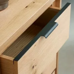 Loftscape Sideboard Limoges - Echtholzfurnier / Metall - Eiche / Schwarz -Büromöbel Verkäufe 1000319435 220107 101929000125 DETAILS P000000001000319435