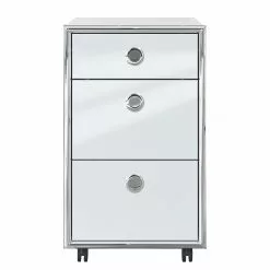 Trendteam Rollcontainer Infinity - Hochglanz Weiß / Chrom -Büromöbel Verkäufe 1000325231 220118 14275900044 DETAILS P000000001000325231