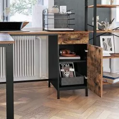 Red Living Eckschreibtisch Buxy IV - Eiche Rustikal Dekor / Schwarz -Büromöbel Verkäufe 1000330253 220204 13344200022 MOOD DETAILS P000000001000330253 mood