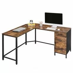 Red Living Eckschreibtisch Buxy IV - Eiche Rustikal Dekor / Schwarz -Büromöbel Verkäufe 1000330253 220204 13344200040 DETAILS P000000001000330253