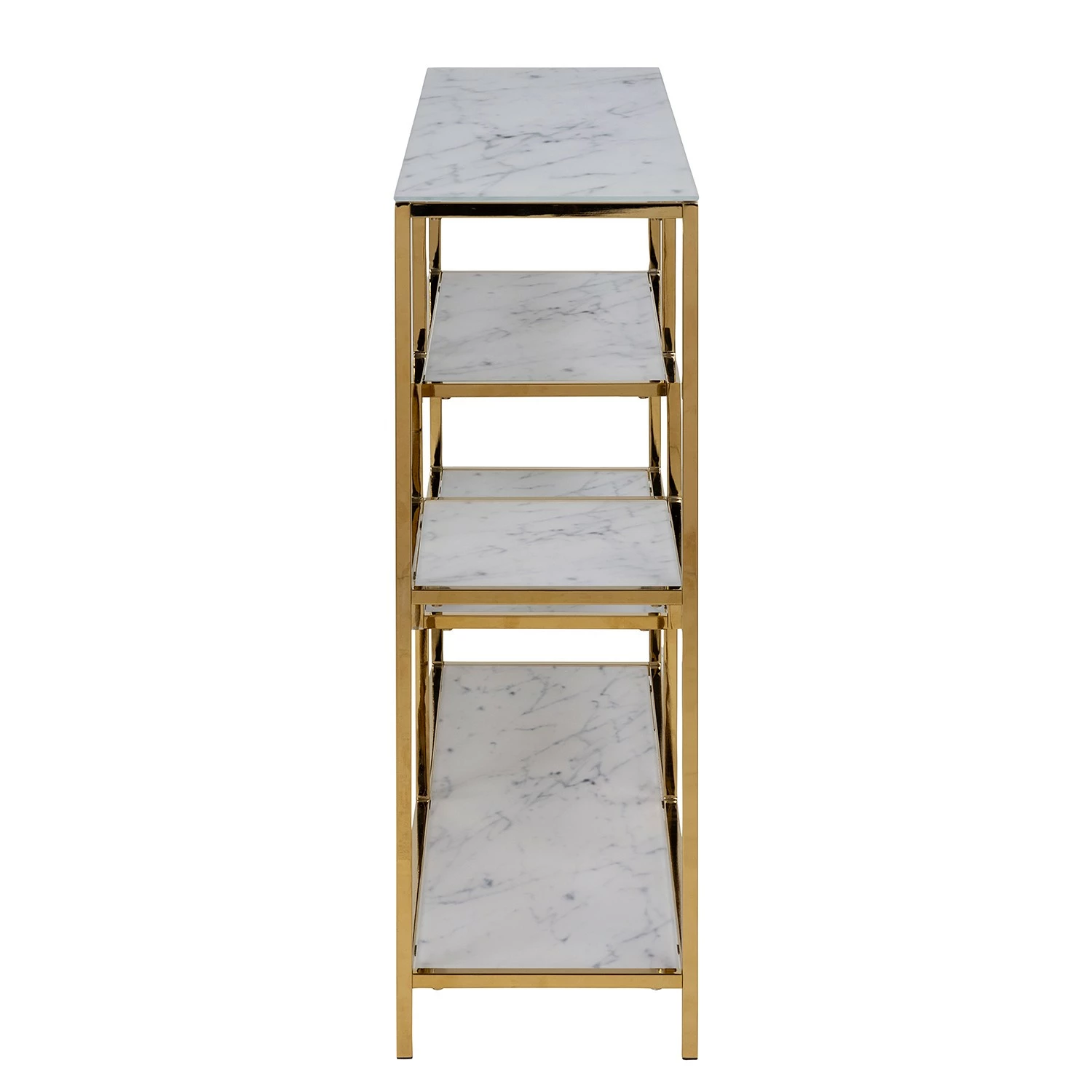 Fredriks Regal Katori I - Glas / Metall - Marmor Weiß Dekor / Gold 6 Fredriks Regal Katori I - Glas / Metall - Marmor Weiß Dekor / Gold – Bild 4