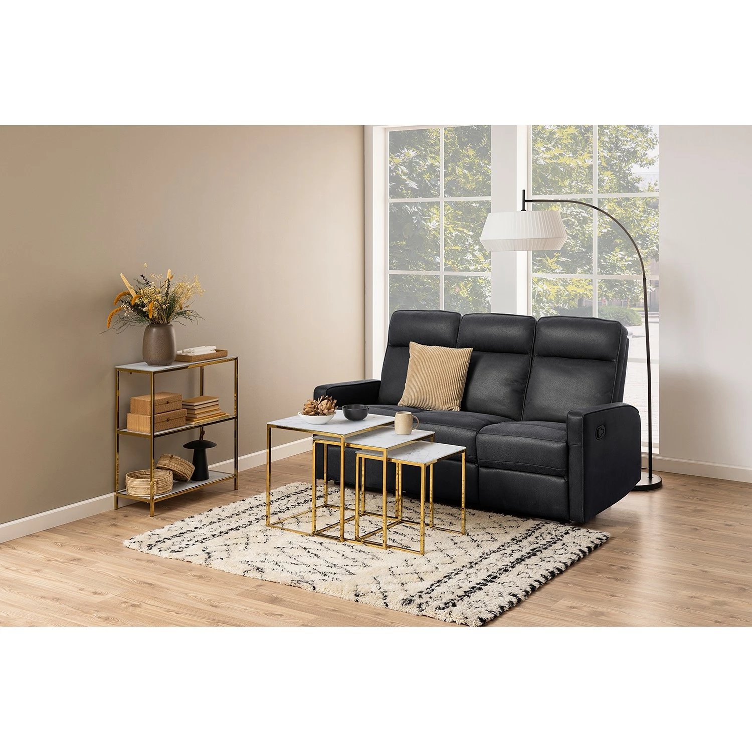 Fredriks Regal Katori II - Glas / Metall - Marmor Weiß Dekor / Gold 5 Fredriks Regal Katori II - Glas / Metall - Marmor Weiß Dekor / Gold – Bild 3