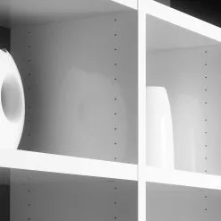 Loftscape Regal Emporior XXI - Eiche Schwarzbraun Dekor / Hochglanz Weiß -Büromöbel Verkäufe 1000332498 220215 030 DETAILS P000000001000332498