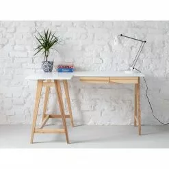 Mørteens Eckschreibtisch Ophelia - Weiß - Breite: 135 cm - Schublade rechts -Büromöbel Verkäufe 1000332519 220211 022 MOOD DETAILS P000000001000332519 mood