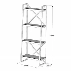 Red Living Regal Wilga - Kiefer massiv / Metall - Kiefer / Schwarz -Büromöbel Verkäufe 1000333637 220302 500 SKETCH DETAILS P000000001000333637 sketch