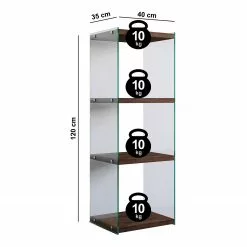 Loftscape Regal Rodgau - Glas / Kiefer massiv - Kiefer Kolonial - Höhe: 120 cm -Büromöbel Verkäufe 1000333674 220302 500 SKETCH DETAILS P000000001000333674 sketch