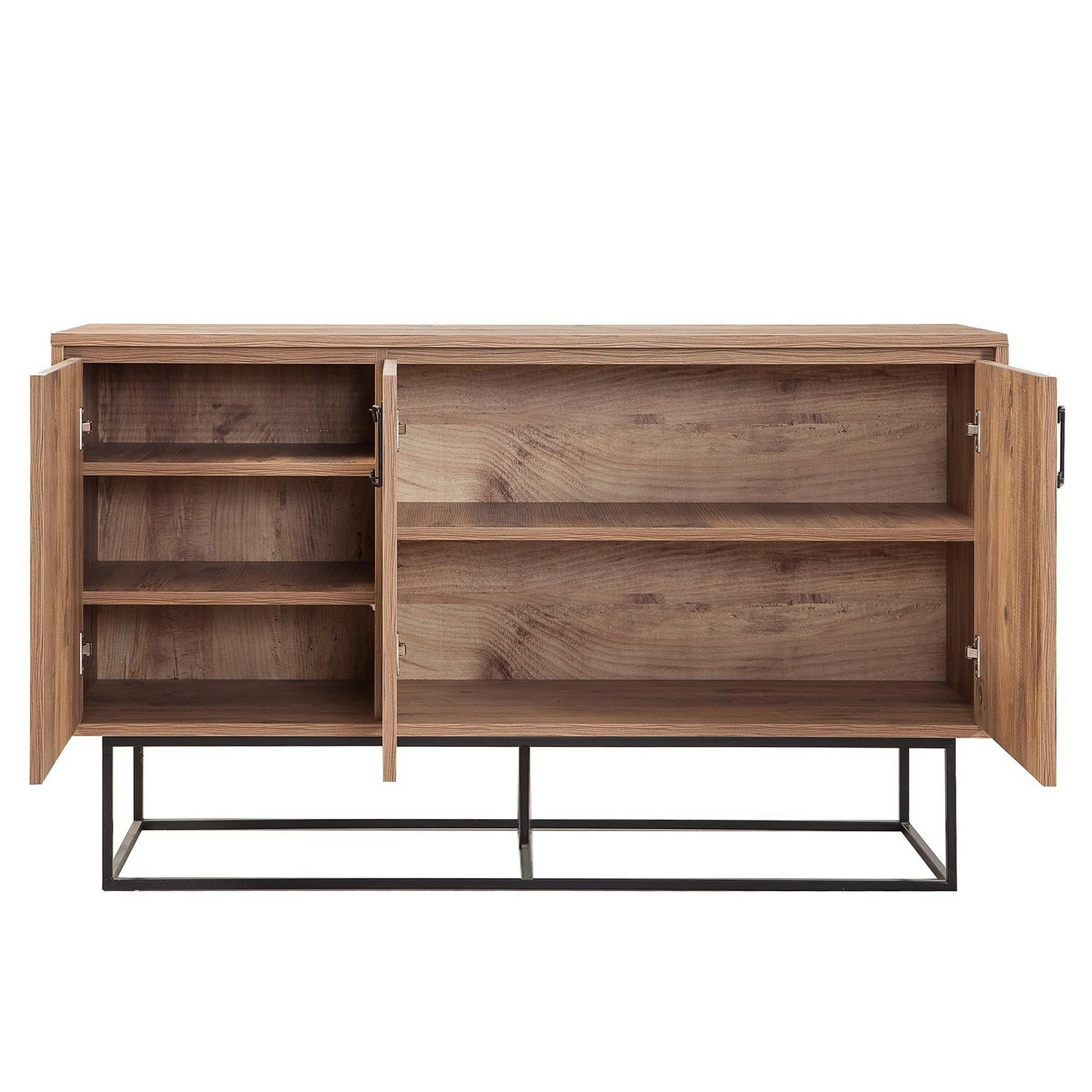 Red Living Sideboard Yopal I - Metall - Kiefer Dekor / Schwarz 9 Red Living Sideboard Yopal I - Metall - Kiefer Dekor / Schwarz – Bild 7