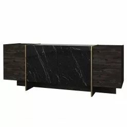 Loftscape Sideboard Vidal - Marmor Schwarz Dekor / Gold