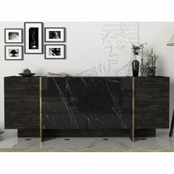 Loftscape Sideboard Vidal - Marmor Schwarz Dekor / Gold -Büromöbel Verkäufe 1000333728 220302 021 MOOD DETAILS P000000001000333728 mood