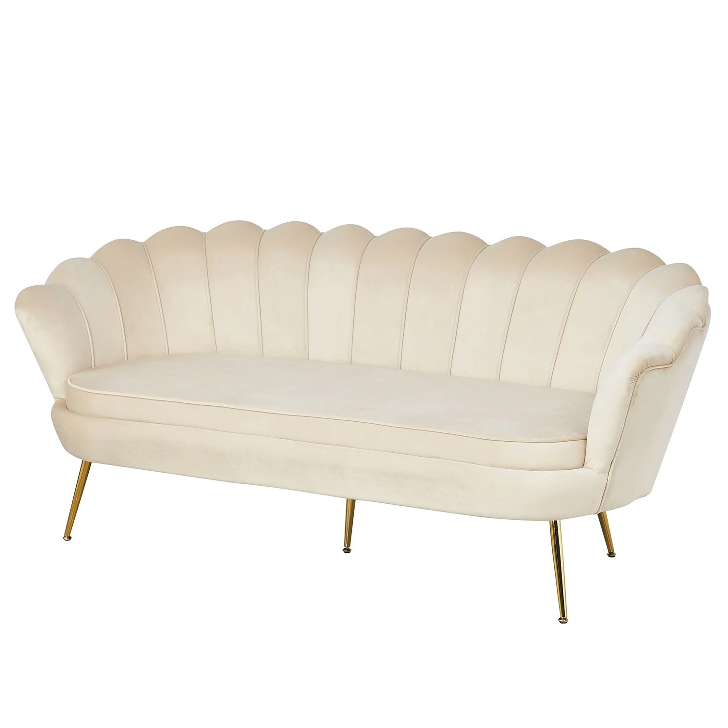 Norrwood Sofa Ralemo (3-Sitzer) - Samt - Creme 2 Norrwood Sofa Ralemo (3-Sitzer) - Samt - Creme