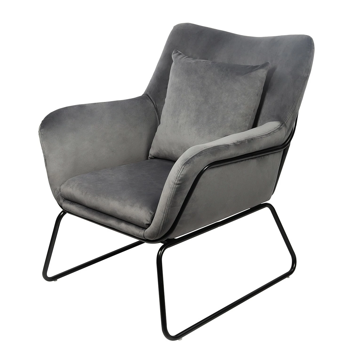 Norrwood Relaxsessel Tizio - Samt - Grau 2 Norrwood Relaxsessel Tizio - Samt - Grau