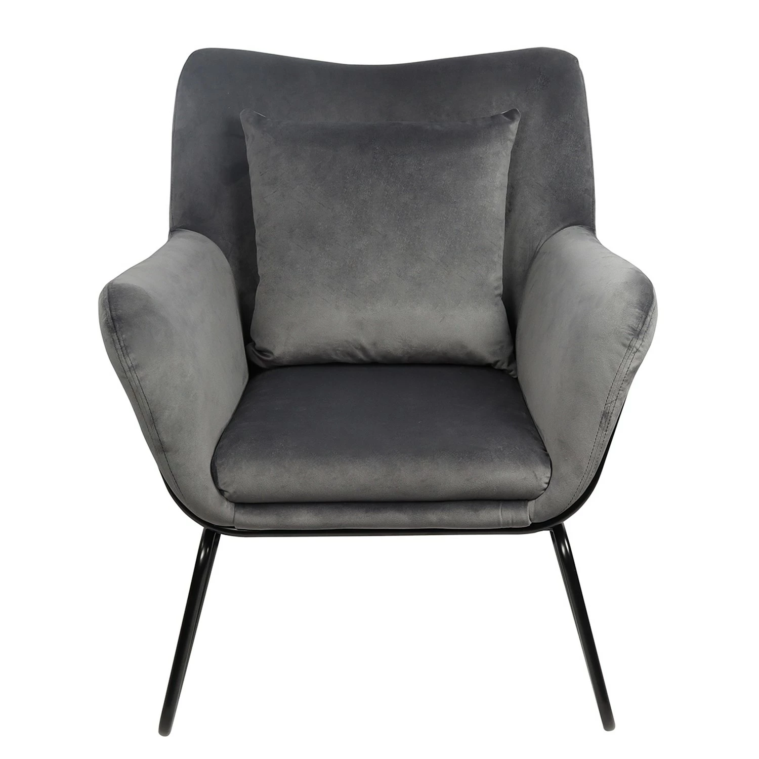 Norrwood Relaxsessel Tizio - Samt - Grau 6 Norrwood Relaxsessel Tizio - Samt - Grau – Bild 5